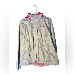 Pink and grey Northface jacket